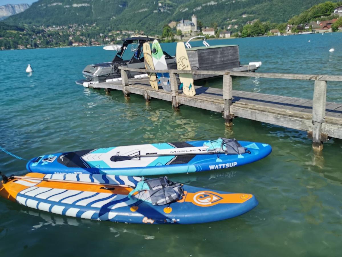 La Baie Des Voiles ,Vue Lac D'Annecy ,Plage Privee Duingt Luaran gambar