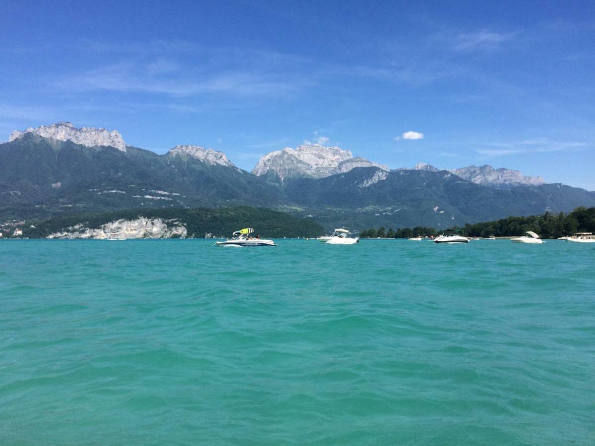 La Baie Des Voiles ,Vue Lac D'Annecy ,Plage Privee Duingt Luaran gambar