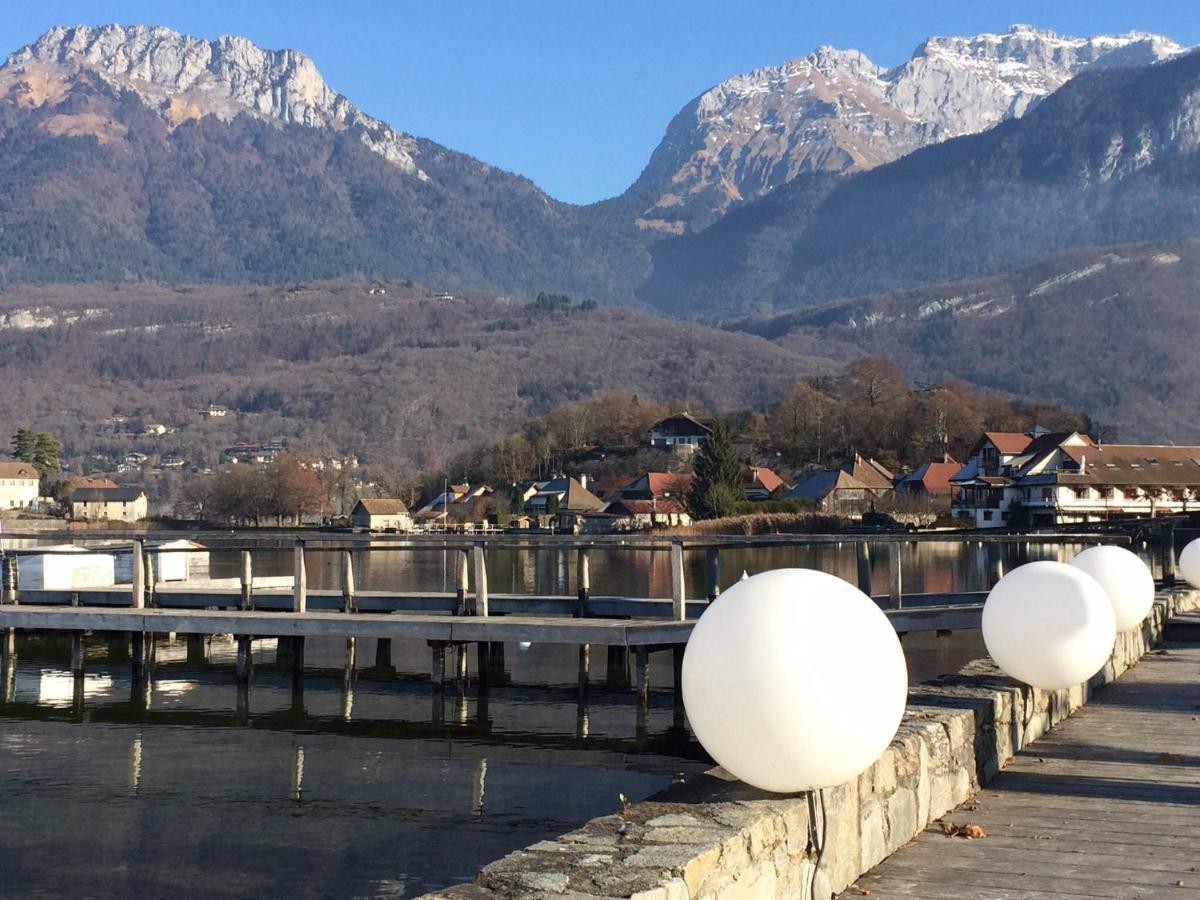 La Baie Des Voiles ,Vue Lac D'Annecy ,Plage Privee Duingt Luaran gambar