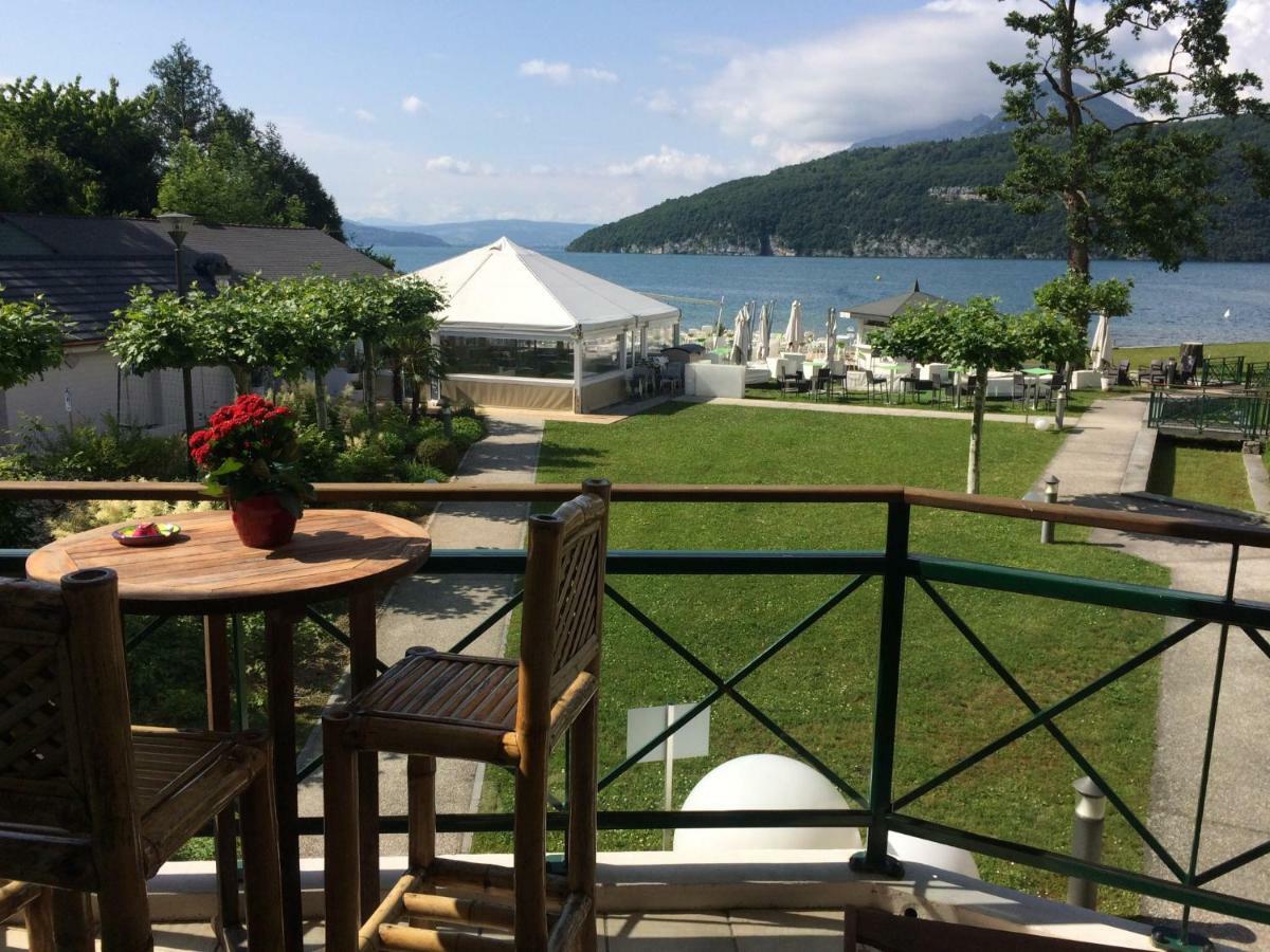 La Baie Des Voiles ,Vue Lac D'Annecy ,Plage Privee Duingt Luaran gambar
